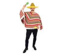 Poncho mexicain - PTIT CLOWN - modèle unique - Rouge - Extérieur - Adulte