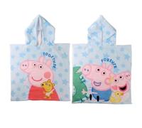 Poncho Peppa Pig pour Enfants - Poncho Peppa Pig avec Capuche et séchage Rapide, idéal pour la Plage, la Piscine et l'été. Serviette de Bain légère et absorbante pour Enfants.