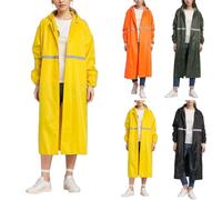 Poncho Plage Femme Pluie Imperméable Long Capuche Festival Cape De Ciré Velo Randonnée Impermeable Extérieur Portable Pliable Vêtements Imperméables Running