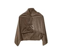 Poncho Plaid Polaire Chauffant Gris Anthracite - GOWEN -