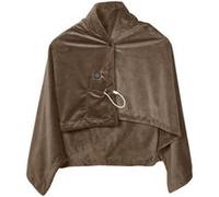 Poncho Plaid Polaire Chauffant Gris Anthracite - GOWEN - ALTOBUY Marron