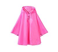 Poncho Pluie Enfant Ultra Léger Couleur Unie Cape Veste de Pluie Manteaux Imperméables avec Capuche pour Garçon Fille