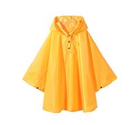 Poncho Pluie Enfant Ultra Léger Couleur Unie Cape Veste de Pluie Manteaux Imperméables avec Capuche pour Garçon Fille