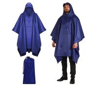 Poncho Pluie Imperméable avec Capuche, Cape de Pluie Homme Femme, Léger Réutilisable, pour Camping Randonnée Vélo Pêche