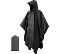 Poncho Pluie Imperméable avec Capuche,Poncho Imperméable Multifonctionnel 3 en 1,Poncho Cape de Pluie Réutilisable pour Femme Homme,Unisexe,Veste Cape imperméable pour Camping Randonnée Vélo Pêche Voy