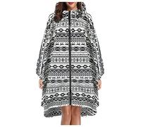 Poncho Pluie Imperméable Femme avec fermeture éclair, Cape De Pluie Leopard Respirante Avec Capuche, Vêtements Imperméables Adulte Reutilisable Idéal Pour Festival, Camping, Voyage, Taille Unique a