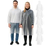 Poncho Pluie Imperméable Femme et Homme avec Capuche - Poncho de pluie long jetable pour adulte, Pack famille d'urgence, Veste longue waterproof, Pliable, Pour festival, randonnée, vélo