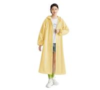Poncho Pluie Imperméable Imperméable à capuche, une pièce, long, réutilisable, poncho, vêtement de pluie d'extérieur for femmes et hommes, imperméable transparent(Yellow)