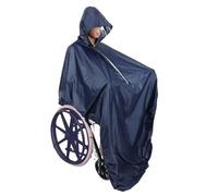 Poncho Pluie Imperméable Imperméable spécial for fauteuil roulant électrique for personnes âgées handicapées avec bande réfléchissante, housse coupe-vent et imperméable(Color 02)