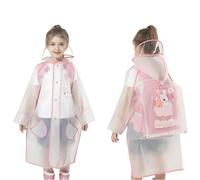Poncho Pluie Imperméable, Vêtements de Pluie pour Filles imperméable Flexible idéal pour activités Quotidiennes extérieur Saison printanière et Estivale 4 à 14 Ans