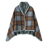 Poncho Polaire Femme Cape Cachemire Soie Echarpe Bleu Marine Chale Manteau Sherpa Fourrure Acrylique Fausse Echarpes Hiver Chaud Vetement Vintage Grande Chaude
