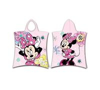 Poncho Pour Enfants Minnie Mouse À Capuche Floral Rose En Coton Disney
