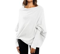 Poncho pour femme - Pull à col châle pour femme - Col montant - Pull en tricot fin pour femme - Pull d'hiver en polaire thermique pour femme - Pull épais pour femme - Taille 46 - Pull en crochet,