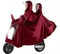 Poncho pour VéLos ÉLectriques, Poncho Unisexe Adulte ImperméAble, TrèS Grande Protection Contre la Pluie pour VéHicule(Red,9XL-2 Person)