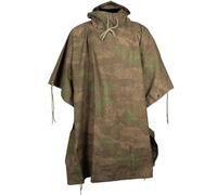 Poncho réversible moderne d'inspiration militaire de la Seconde Guerre mondiale - Camouflage éclatant terne - Taille unique, Vert, Taille unique