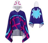 Poncho-Serviette à Capuche Ghost-Spider pour Enfants - 100% Coton - Serviette de Bain et de Plage/Déguisement
