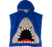 Poncho Serviette Garçon, Poncho A Capuche Requin Pour Enfant, Serviette De Plage Et De Piscine En Coton, Taille Unique, Bleu[Gra12647]