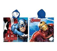 Poncho serviette - Marvel - Avengers - Captain America - Iron Man - Microfibre 55x110cm