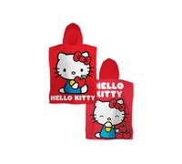 Character World Poncho-serviette Hello Kitty 100% coton rouge Cheeky Plage Piscine Bain