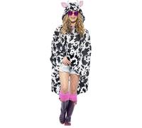 Poncho - Vache - Adulte - Imperméable - Léger - Capuche avec oreilles