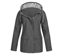 Poncho Velo Femme Cape D'Intérieur Lestée Trench Veste D'Intérieur Waterproof Grande Taille Survêtements Matelassé Habit Vêtement Femme Jetable Couverture Imperméable Gris L