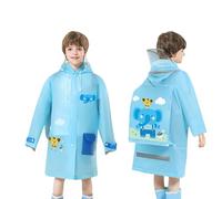 Ponchos de Pluie épais boutonnés de Couleur Unie pour garçons et Filles, Printemps, été et Automne Manches Longues Imperméable Enfant 8 Ans (Sky Blue, 8-10 Years)
