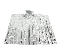 Ponchos d'urgence imperméables, coupe-vent, réfléchissant, film en aluminium CPP, épaisseur de 0,012 mm, argent, couvertures d'urgence pour la survie en plein air, le camping, la