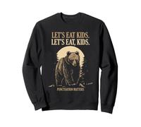 Ponctuation Humour Grammaire Blague pour Les Enseignants et Les Fans d'ours Sweatshirt