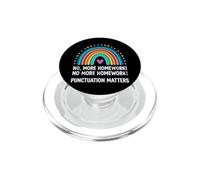 Ponctuation Matters, Funny Grammar Teacher Homework PopSockets PopGrip pour MagSafe