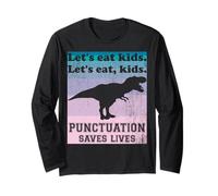 Ponctuation Saves Lives Funny Let's Eat Kids English Grammar Manche Longue