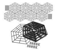 Pond Netting - Fish Protector Floating Net, Hexagonal Sturdy Protector 20 Pieces Netting with Link Buckles, Pond Bird Nets | for Herons Safety Racoons Protection Seabirds Adults Cats