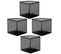 Pond Plant Baskets - 4 Pieces PVC Breathable Reusable Aquatic Plant Pots | Heavy Duty Mesh Design for Indoor Outdoor Terrace Garden Balcony, Home Decor, Water Plants, Pond Planting, Flower Arrangement