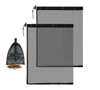 Pond Pump Filter Bag | 2 Pieces Fine Mesh Cover | 30.5 × 40 cm Pond Pump | 30.5 × 40 cm Mesh Filter Bag with Drawstring for Outdoor Backyard Garden Fountain Fish Tank Aquarium Waterfall