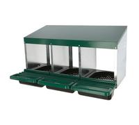 Kerbl Hobbyfarming pondoir, 1 Compartiment, boîte à œufs, Vert foncé, 26 x 52 x 43,5 cm, métal galvanisé, Poules, avec Trappe Amovible