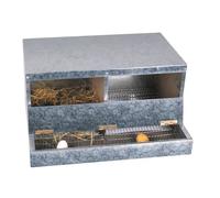 Pondoir 2 compartiments Chick'A Argenté 63x45x35 cm