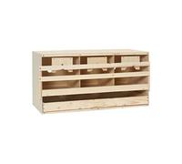 Pondoir 3 compartiments 72x33x38 cm bois de pin massif