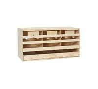 vidaXL Pondoir 3 compartiments 72x33x38 cm bois de pin massif 170654