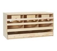 Pondoir 3 compartiments 72x33x38 cm bois de pin massif