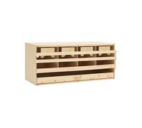 Pondoir 4 compartiments 106x40x45 cm bois de pin massif