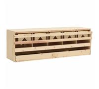 Pondoir 5 Compartiments 117x33x54 cm Bois de Pin Massif Cage Nid de Ponte vidaX