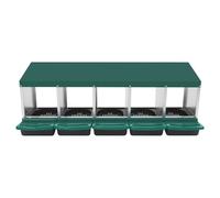 Pondoir à 5 compartiments - 132 x 52 x 48 cm - Pour extérieur, arrière-cour, ferme - Vert