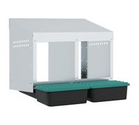 Pondoir à Poules Mural, Pondoir Nid pour Poules Pondeuses 2 Compartiments Acier galvanisé