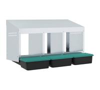 Pondoir à Poules Mural, Pondoir Nid pour Poules Pondeuses 3 Compartiments Acier galvanisé