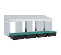 Pondoir à Poules Mural, Pondoir Nid pour Poules Pondeuses 4 Compartiments Acier galvanisé