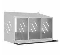 Pondoir à Poules Mural, Pondoir Nid pour Poules Pondeuses avec 3 Compartiments métal argenté galvanisé