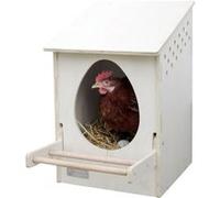 Pondoir - Bois - 51 x 34 x 53 cm - Blanc - Pour poule Blanc G