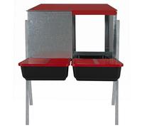 Pondoir de ponte haut galvanisé avec pieds Duvoplus Rouge 57,5x46x76 cm