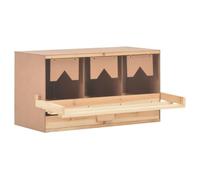 Pondoir - LeDivil - 3 Compartiments - 72x33x38 cm - Bois de Pin Solide - Extérieur