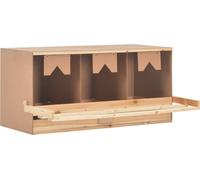 Pondoir pour poules 3 compartiments 96x40x45 cm pin massif