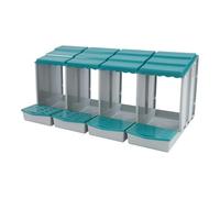 Pondoir pour poules 4 compartiments avec trous d'aération - 121,1 x 51,5 x 46,5 cm - Vert